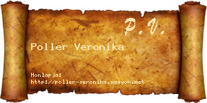 Poller Veronika névjegykártya